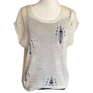 Avalin Knit Distressed Top with Under Tank Top